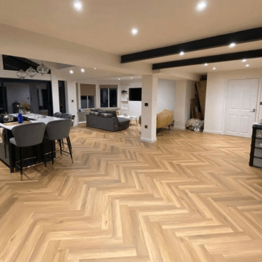 Balento Islands Baypointe Oak SPC Vinyl Herringbone Flooring, 6mm, Waterproof & Underlay Attached, Click System, 1.77m2
