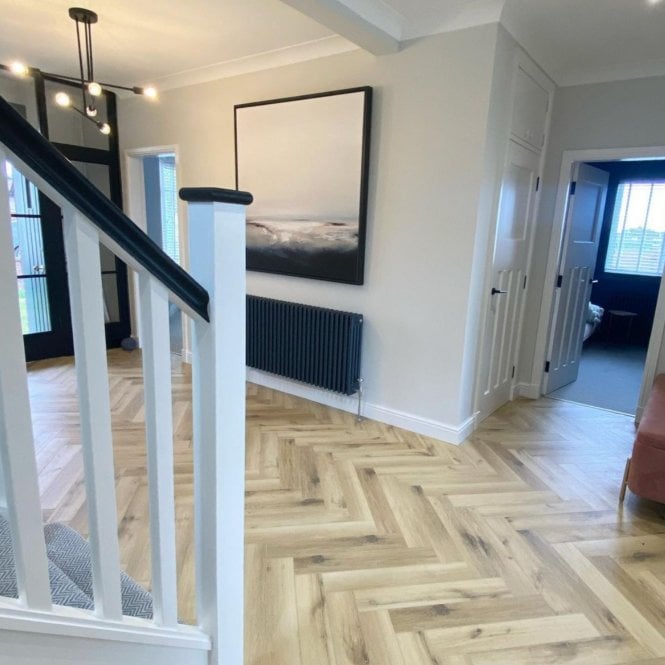 Balento  Islands Shore Park Authentic Oak SPC Vinyl Herringbone Flooring, 6mm, Waterproof & Underlay Attached, Click System, 1.77m2