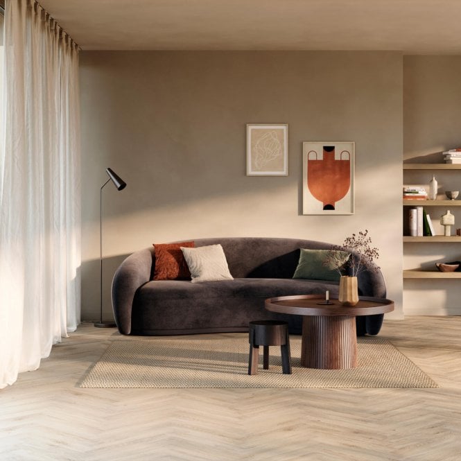 Berry Alloc Chateau Laminate Herringbone BerryAlloc Chateau+ Bloom Sand Natural Laminate Herringbone Flooring, 8mm, Splash & Scratch Resistant, Click System, 2.04m2