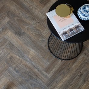 BerryAlloc Chateau+ Java Brown Laminate Herringbone Flooring, 8mm, Splash & Scratch Resistant, Click System, 2.04m2