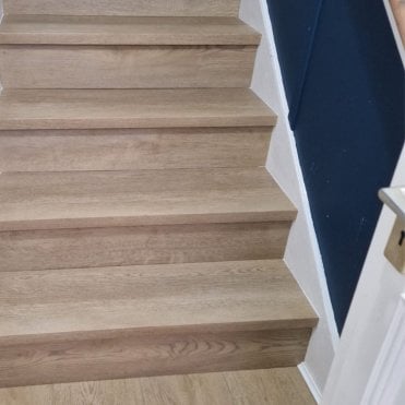Coral Kingston Real Oak Vinyl Stair Tread & Riser, DIY Friendly, 1 Step