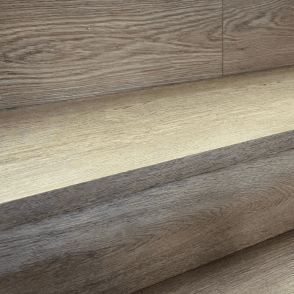Coral Port Elizabeth Natural Oak Vinyl Stair Tread & Riser, DIY Friendly, 1 Step