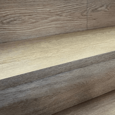 Coral Port Elizabeth Natural Oak Vinyl Stair Tread & Riser, DIY Friendly, 1 Step