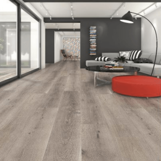Coral XXL Bridgetown Grey Oak SPC Vinyl Plank Flooring, 6mm, Waterproof & Underlay Attached, Click System, 2.46m2