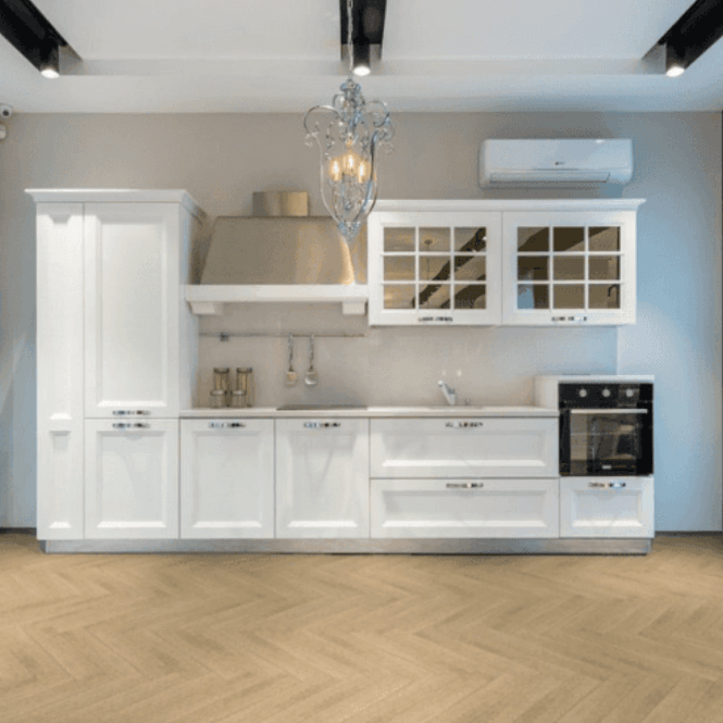 Coral XXL Kingston Real Oak SPC Vinyl Herringbone Flooring, 6mm, Waterproof & Underlay Attached, Click System, 1.77m2