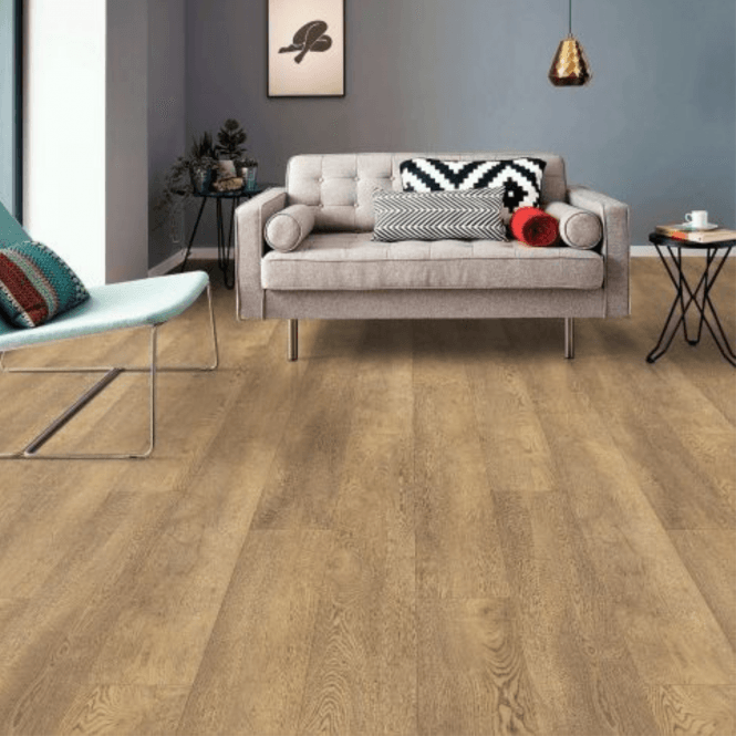 Coral XXL Port Elizabeth Natural Oak SPC Vinyl Plank Flooring, 6mm, Waterproof & Underlay Attached, Click System, 2.46m2