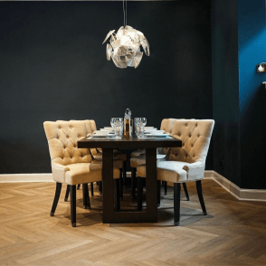 Coral XXL St Lucia Dark Oak SPC Vinyl Herringbone Flooring, 6mm, Waterproof & Underlay Attached, Click System, 1.77m2