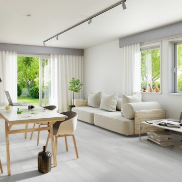 Lofthouse Hamburg Light Grey Oak Laminate Plank Flooring, 15mm, Underlay Attached, V Groove System, 1.20m2