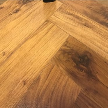 Waterloo Walnut Herringbone Parquet Laminate Flooring 12mm