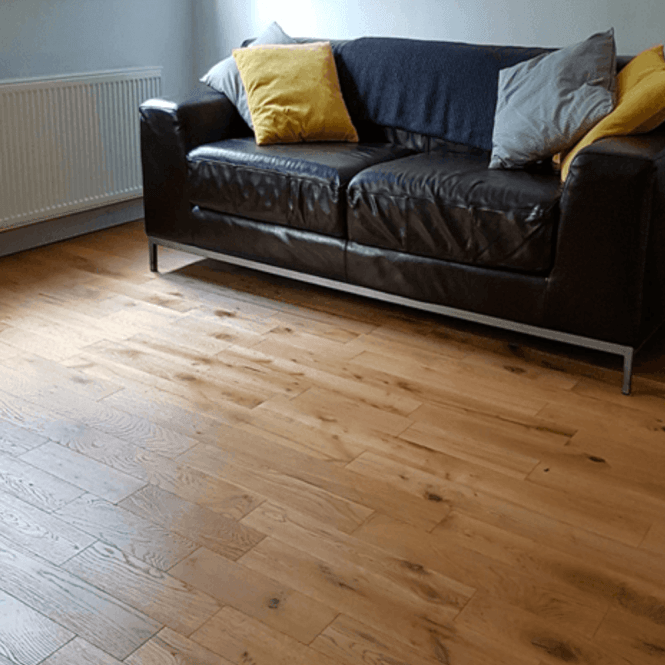 Natural Rustic Brushed Oak Engineered Wood Flooring 14/3mm x 110mm