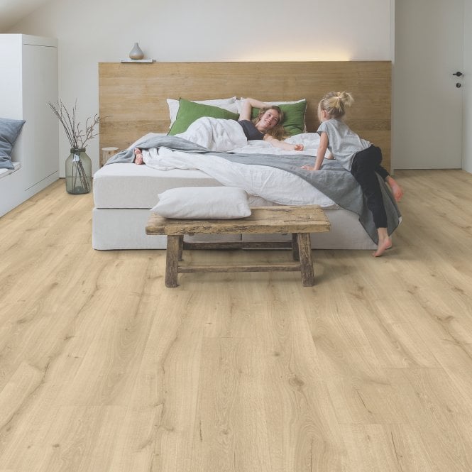 Quickstep Majestic  Desert Oak Light Natural MJ3550 Waterproof Laminate Flooring (9.5mm)