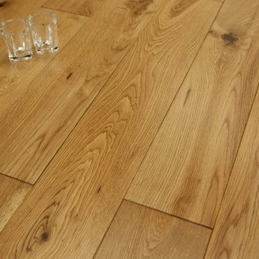 Solid Oak Flooring, 18mm x 125mm, Smooth Lacquer Finish
