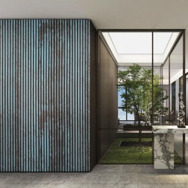 Wooden Wall Panelling 21mm x 600mm x 2400mm - Faroe Island Blue