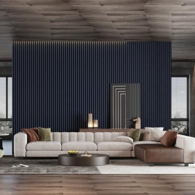 Wooden Wall Panelling 21mm x 600mm x 2400mm - Winter Blue 