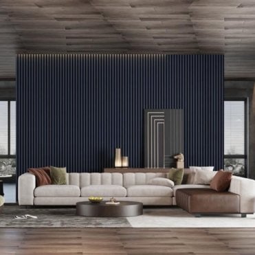 Wooden Wall Panelling 21mm x 600mm x 2400mm - Winter Blue 